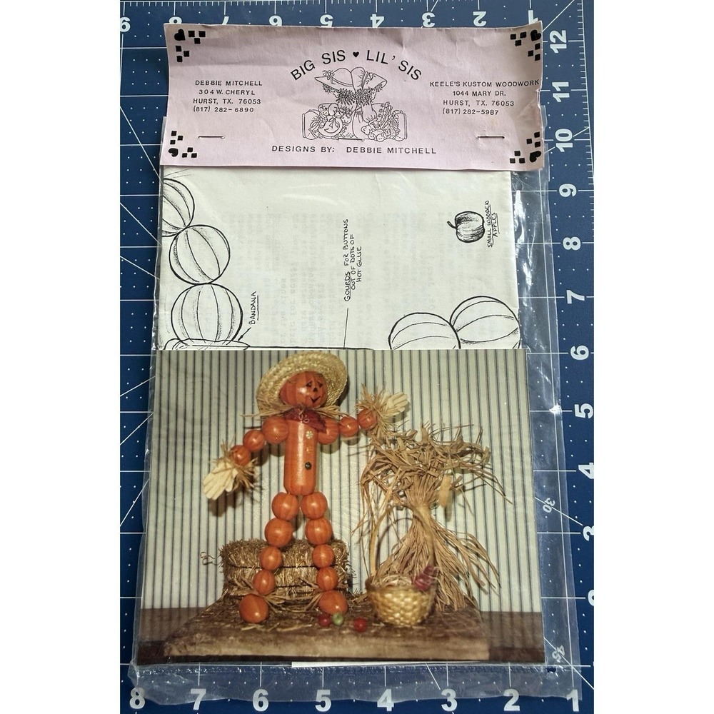 Big Sis Lil' Sis Tole Pattern Packet: 'PUNKIN HEAD' Debbie Mitchell VTG 1991